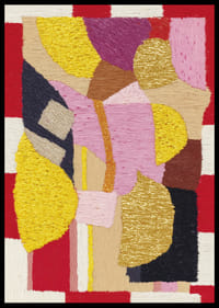 Los colores y las formas llamativas dan vida a esta obra de arte.-0