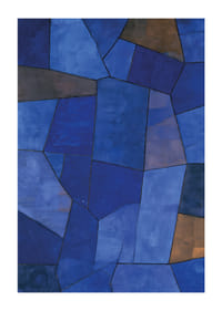 La sinfonía de tonos azules crea una habitación tranquila y elegante.-1