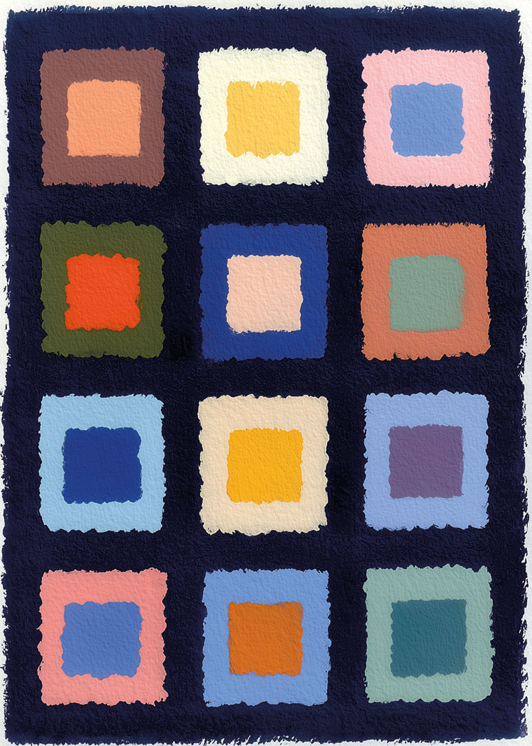 Farbenfrohe Symphonie geometrischer Formen auf dunklem Hintergrund-12