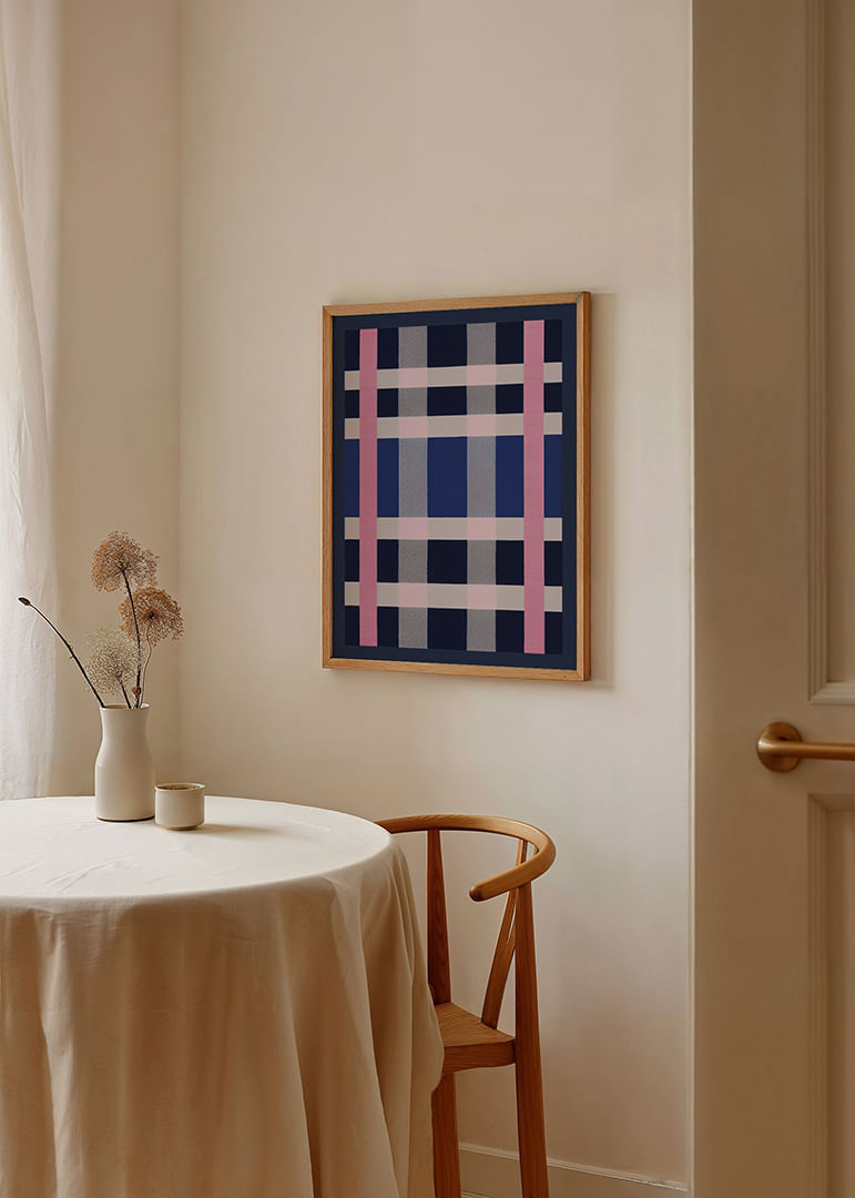 Auffälliges und stylisches Poster mit trendigen Farbblöcken-12