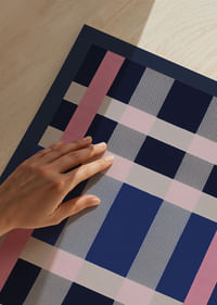 Auffälliges und stylisches Poster mit trendigen Farbblöcken-3