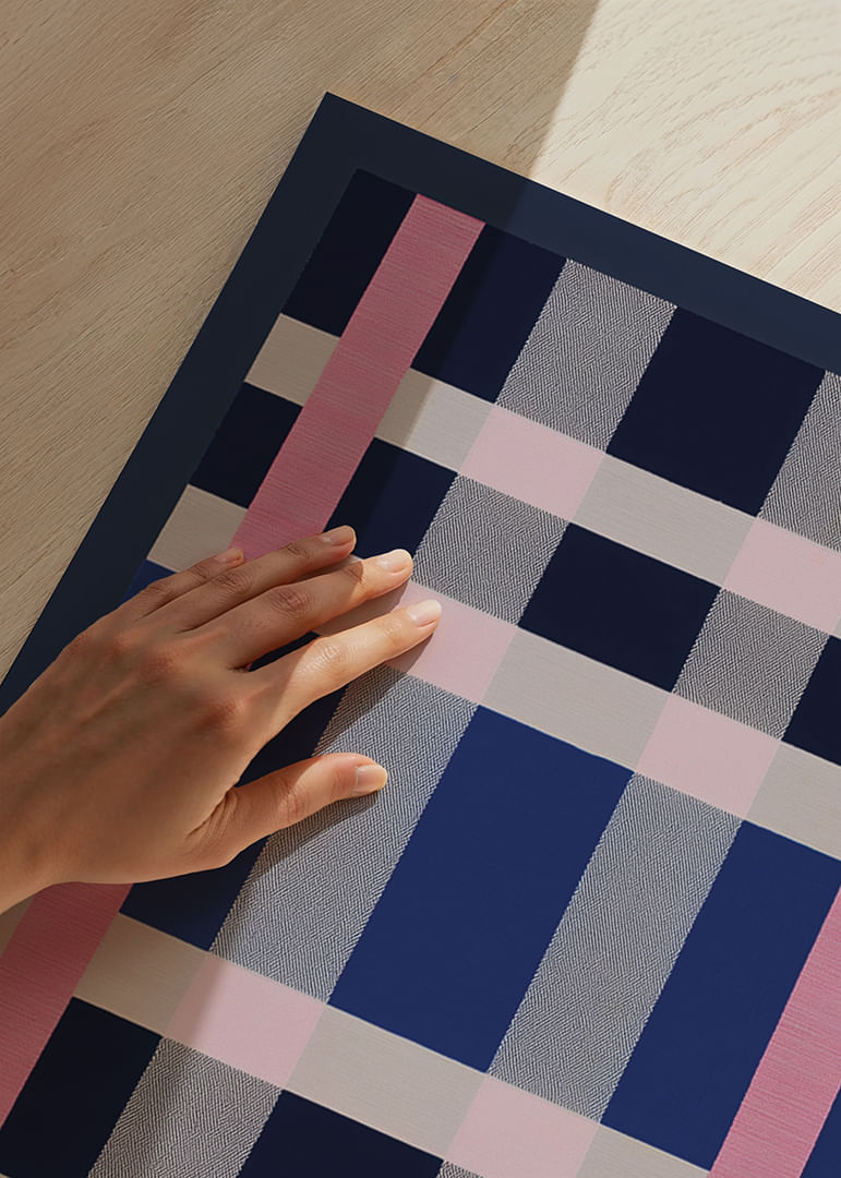 Auffälliges und stylisches Poster mit trendigen Farbblöcken-12