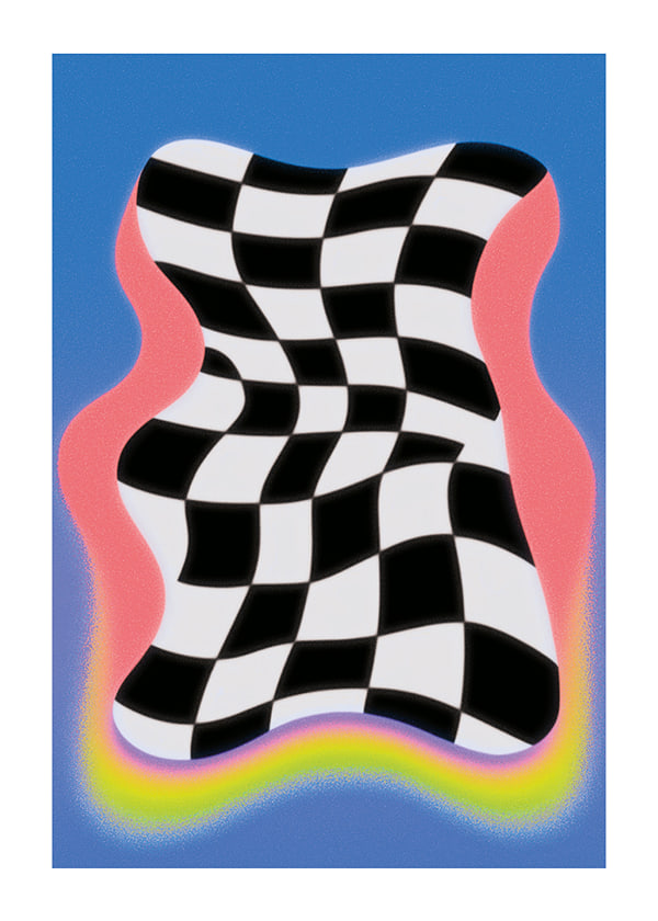 Póster Checkered Ripples