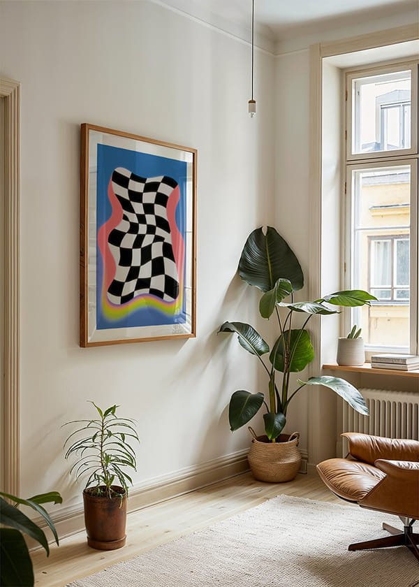 Poster Checkered Ripples crossfade