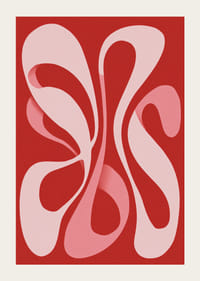 Mjuka linjer i rosa och röd skapar en visuell symfoni-3