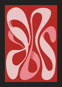 Mjuka linjer i rosa och röd skapar en visuell symfoni-5