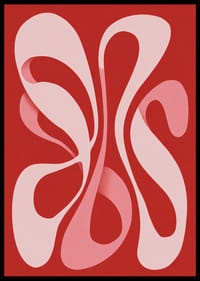 Las suaves líneas en rosa y rojo crean una sinfonía visual.-2