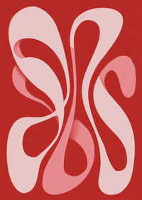 Las suaves líneas en rosa y rojo crean una sinfonía visual.-3