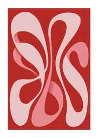 Las suaves líneas en rosa y rojo crean una sinfonía visual.-1