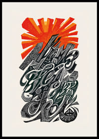 Colorful city skyline in dynamic pattern-2