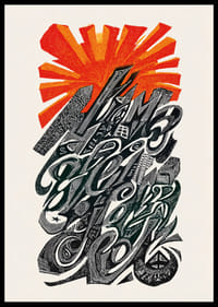 Paisaje urbano colorido en un patrón dinámico-2