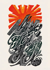 Paisaje urbano colorido en un patrón dinámico-3