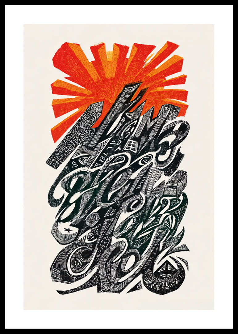 Paisaje urbano colorido en un patrón dinámico-12