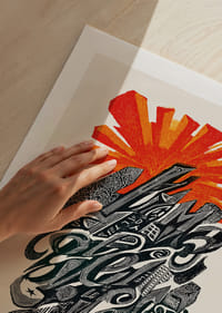 Paisaje urbano colorido en un patrón dinámico-5