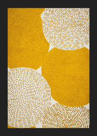 Varma gyllene cirklar i harmonisk rörelse-5