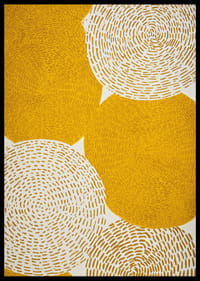 Cálidos círculos dorados en movimiento armonioso-2