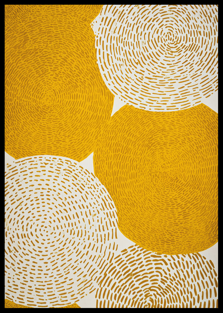 Cálidos círculos dorados en movimiento armonioso-12