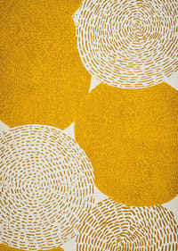 Cálidos círculos dorados en movimiento armonioso-3