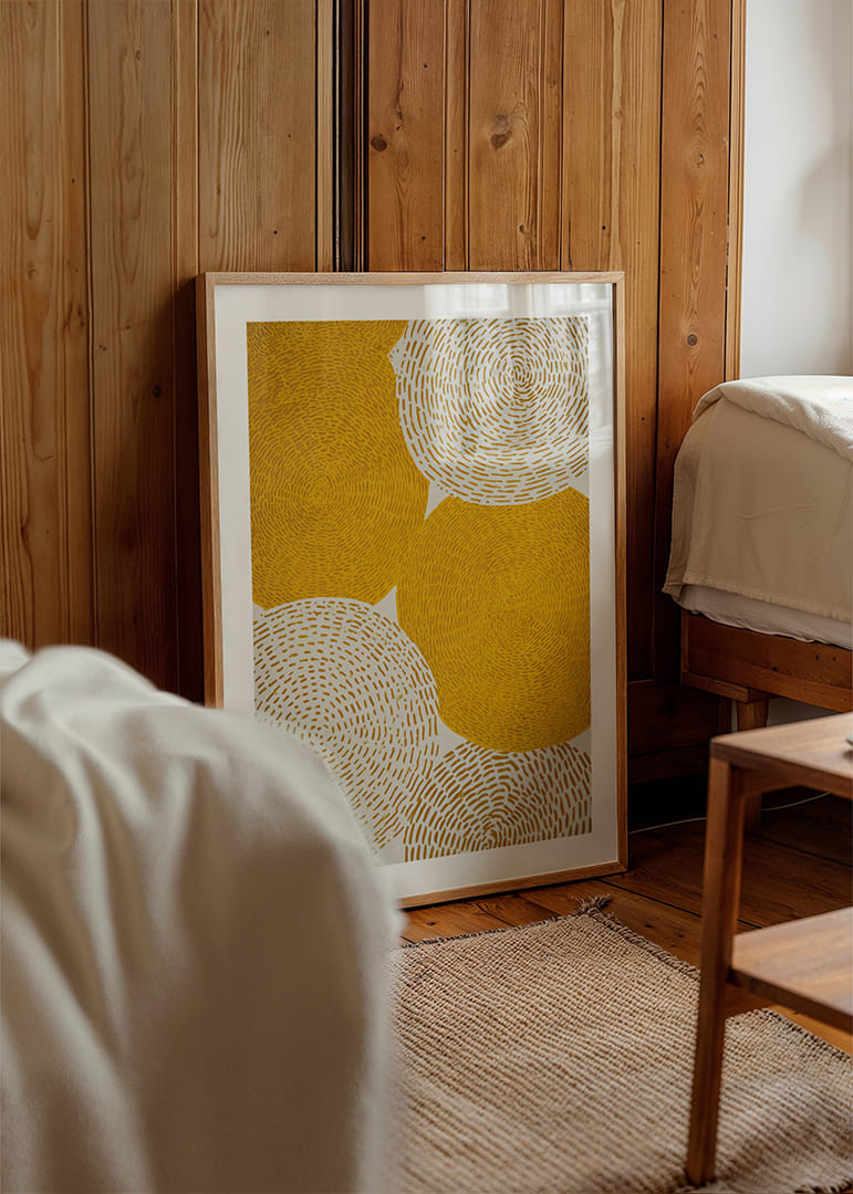 Cálidos círculos dorados en movimiento armonioso-12