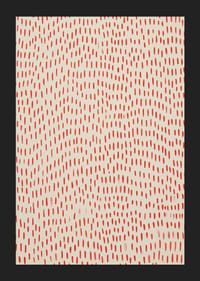 A lively dance of red dots over a calm background-5