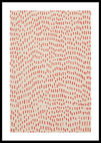 Uma dança vibrante de pontos vermelhos sobre um fundo calmo.-0