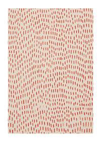 Uma dança vibrante de pontos vermelhos sobre um fundo calmo.-1