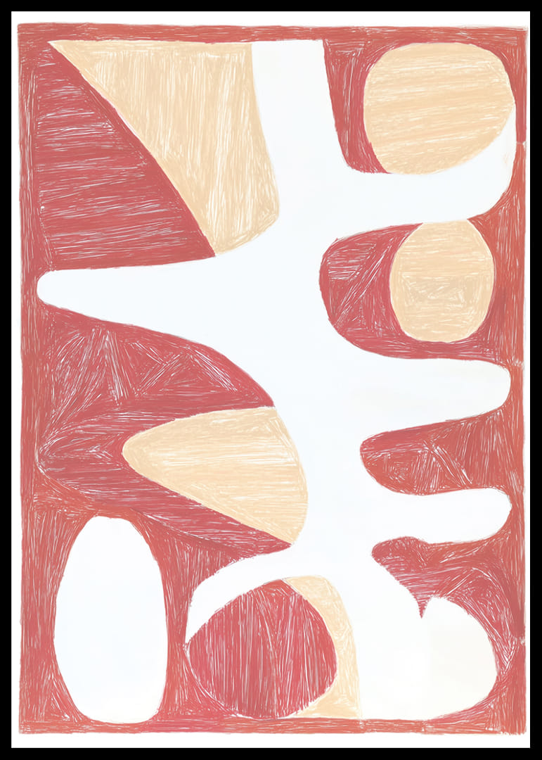 Las formas abstractas en tonos tierra crean armonías.-12