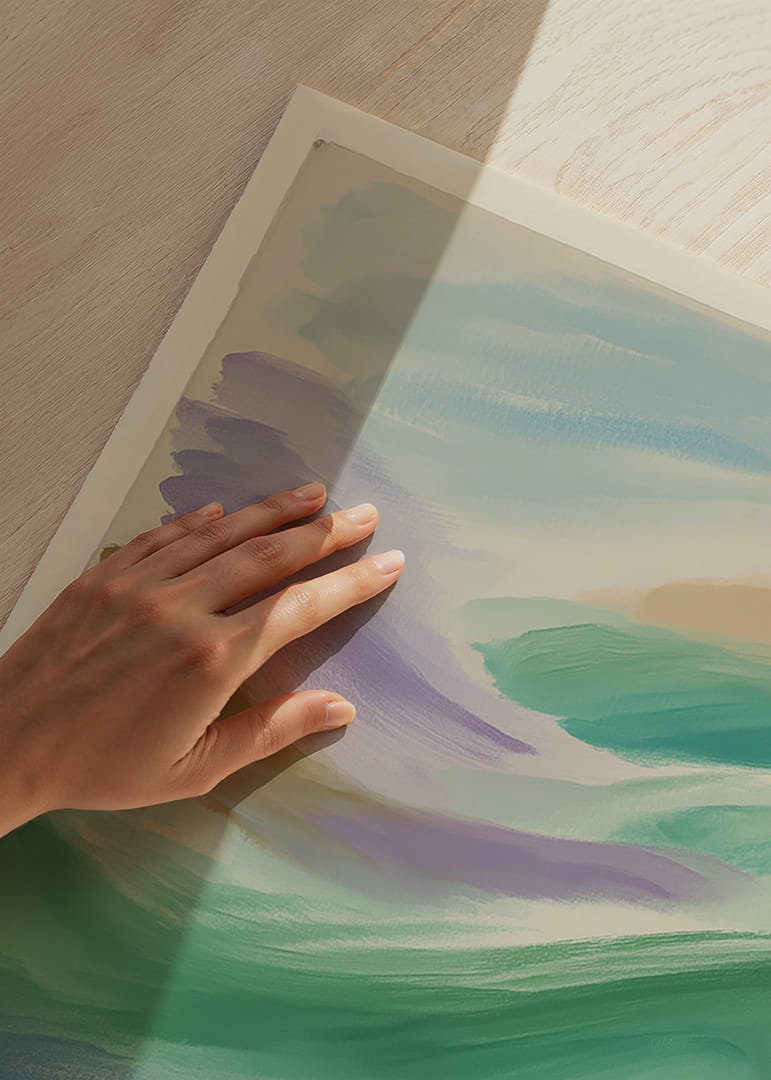 Las suaves ondas en tonos pastel crean una sensación de calma y armonía.-12