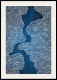 Blue currents create a dreamy flow of lines-2