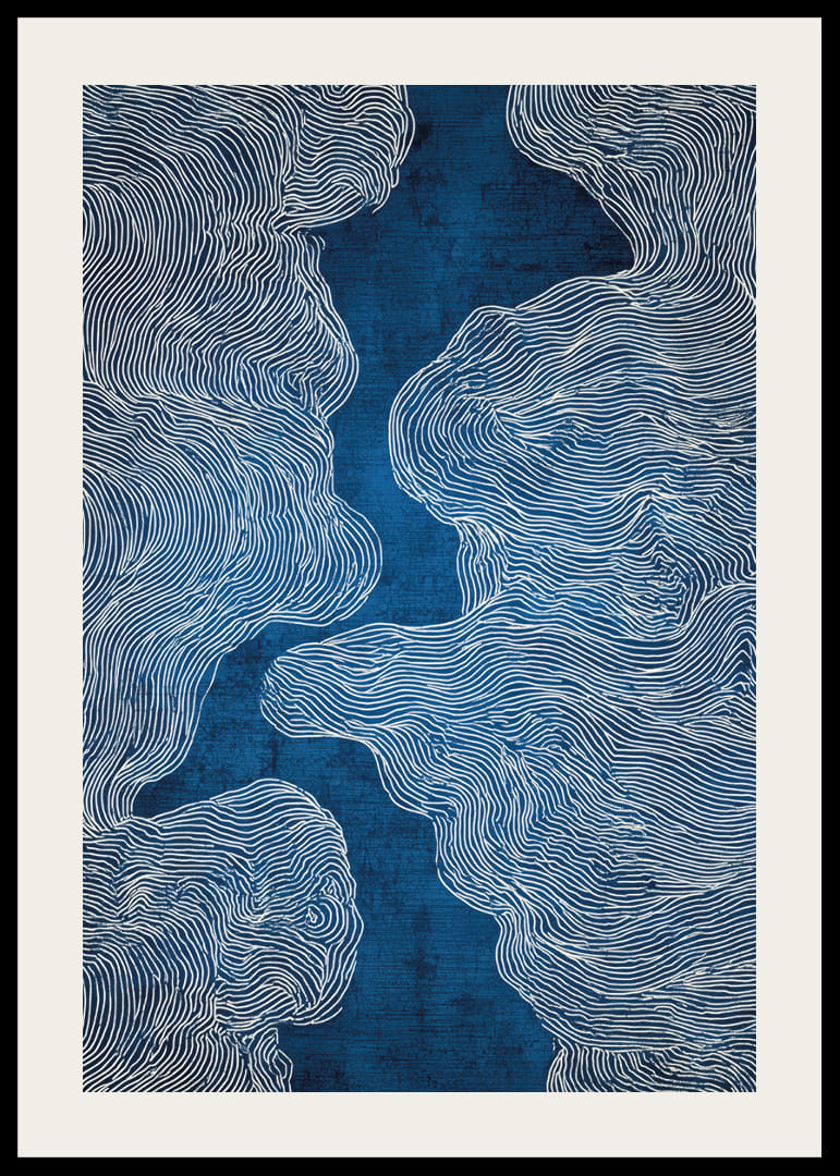 Blue currents create a dreamy flow of lines-12