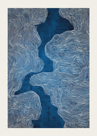 Blue currents create a dreamy flow of lines-3