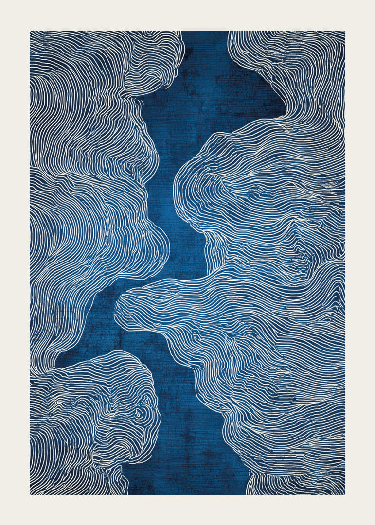 Blue currents create a dreamy flow of lines-12