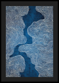 Blaue Strömungen erzeugen einen verträumten Linienfluss.-4