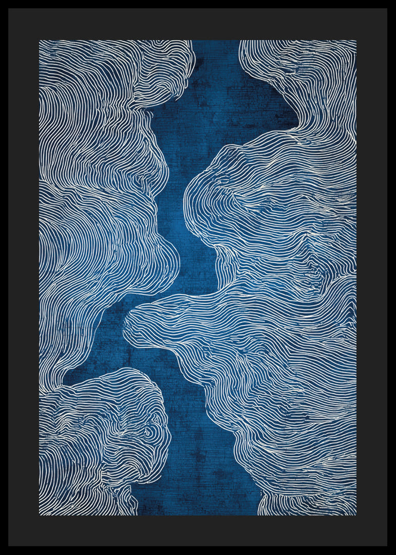 Blue currents create a dreamy flow of lines-12