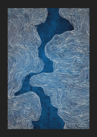 Blue currents create a dreamy flow of lines-5