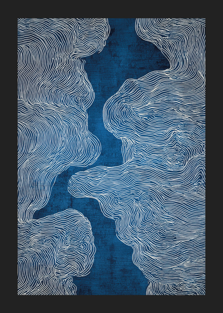 Blue currents create a dreamy flow of lines-12
