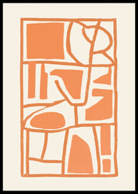 Un cálido y brillante patrón de formas geométricas-0