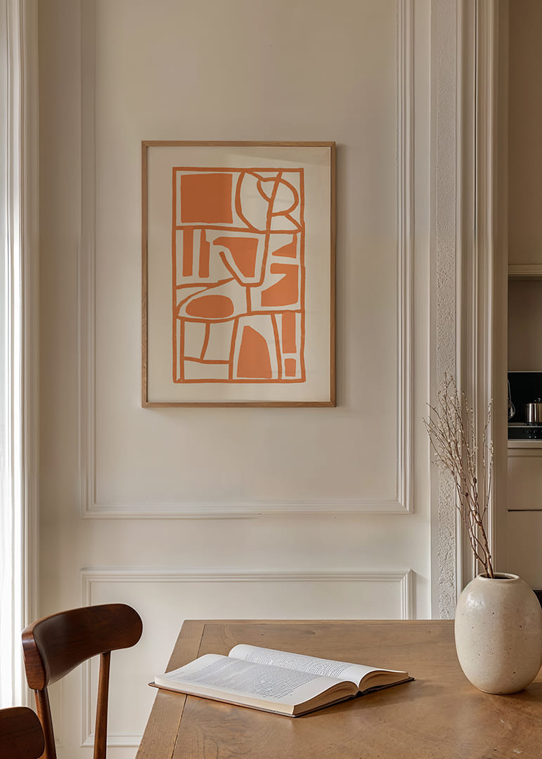 Un cálido y brillante patrón de formas geométricas-12