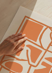 Un cálido y brillante patrón de formas geométricas-3