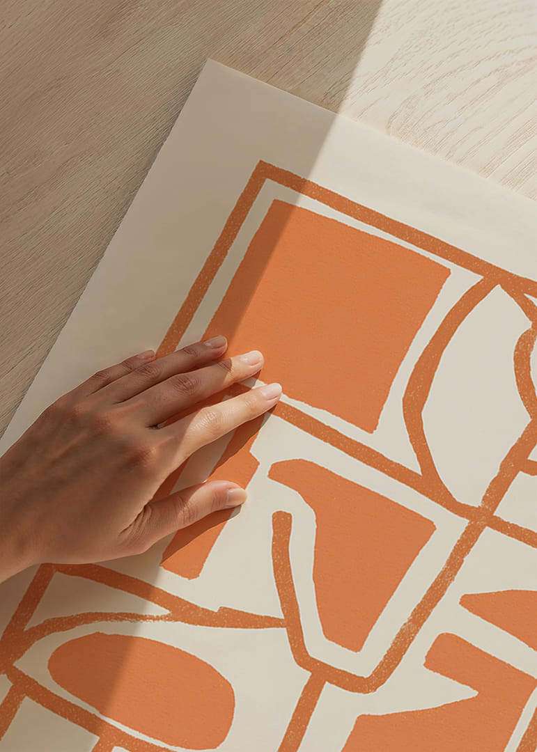 Un cálido y brillante patrón de formas geométricas-12