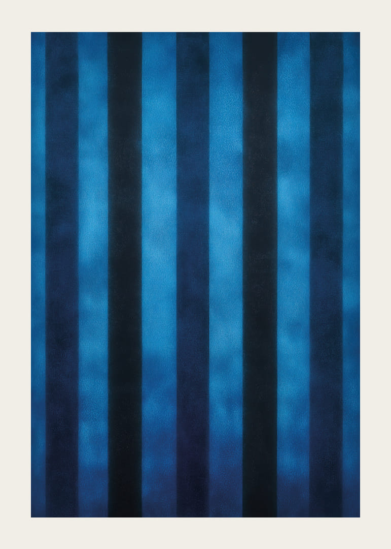 Deep blue stripes create a hypnotic pattern-12
