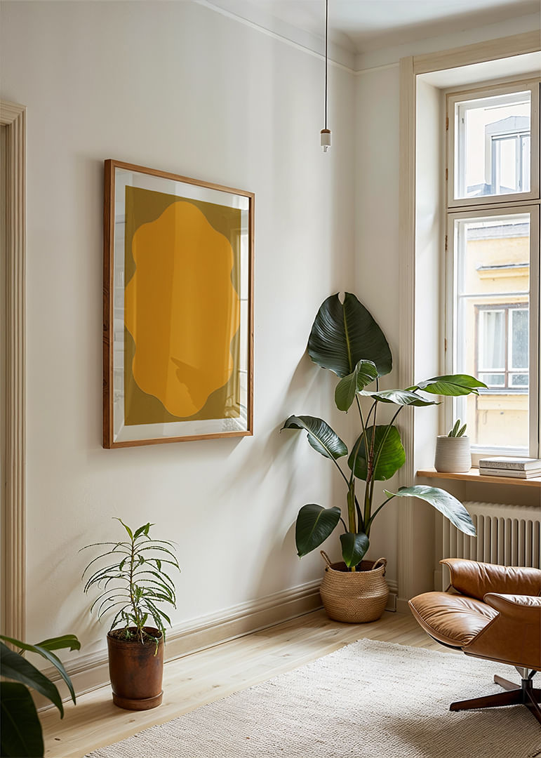 Eine goldene Form vor einem sanften Hintergrund erzeugt Wärme-12