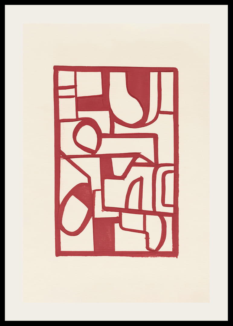 Red lines form a vibrant abstract pattern-12