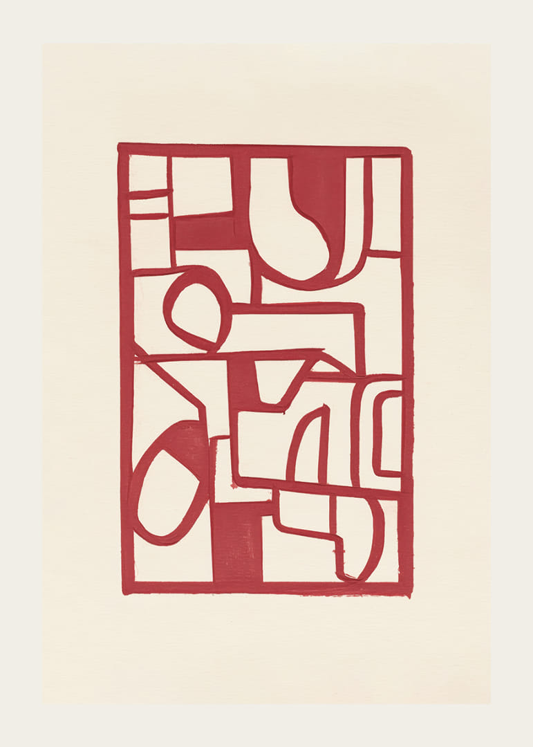 Red lines form a vibrant abstract pattern-12