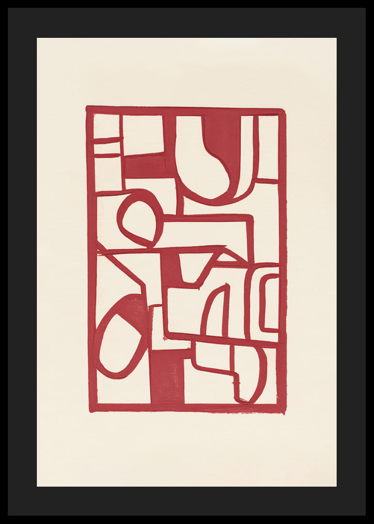 Red lines form a vibrant abstract pattern-12