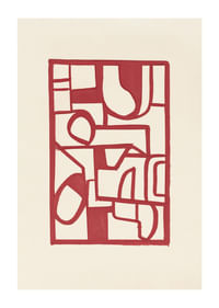 Rote Linien bilden ein lebendiges abstraktes Muster-1