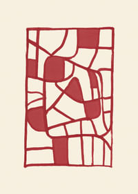 Abstraktes, rot gemustertes Poster erzeugt moderne Eleganz-3