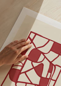 Abstraktes, rot gemustertes Poster erzeugt moderne Eleganz-5