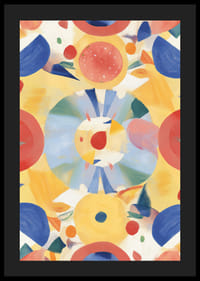 Färgrikt mönster med cirklar och dynamik som väcker glädje-4