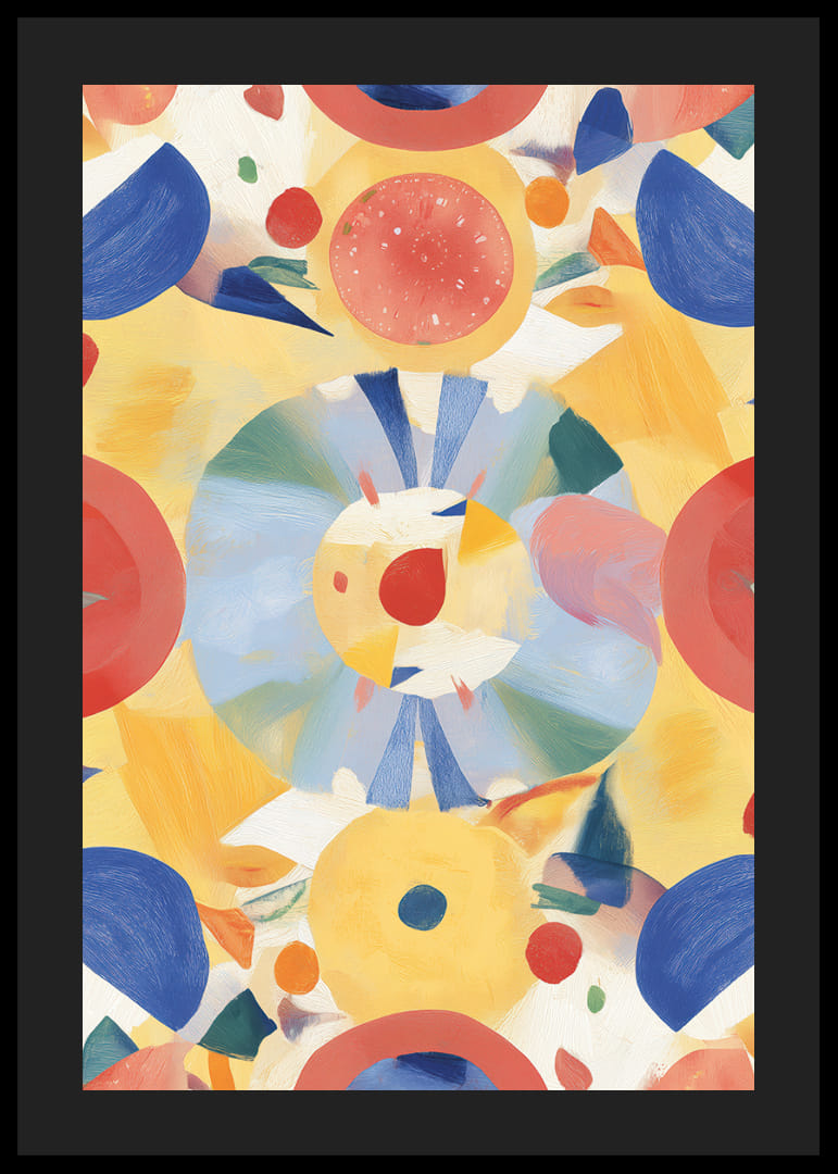 Färgrikt mönster med cirklar och dynamik som väcker glädje-12